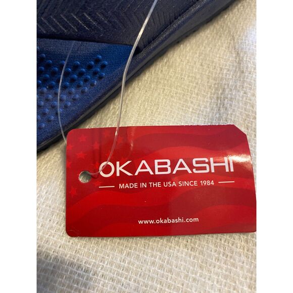 Okabashi Men's Surf Flip Flops NWT Navy Size ML (Men 6-7) - Picture 5 of 9